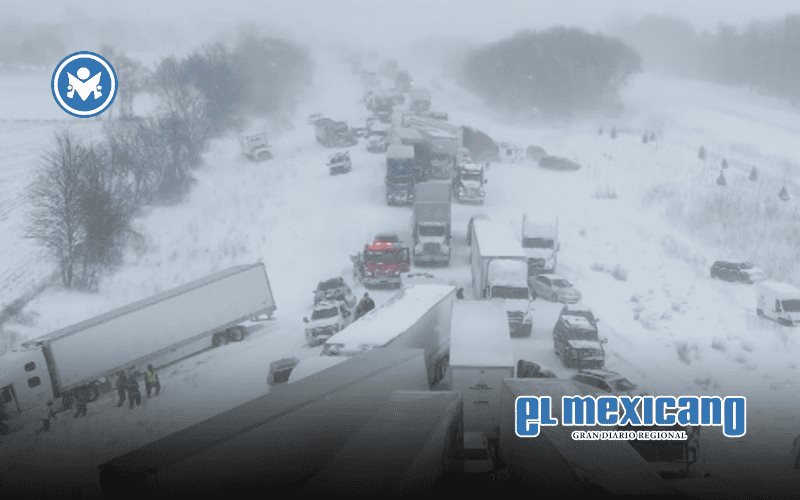 Choque masivo en Michigan involucra m&aacute;s de 100 veh&iacute;culos durante intensa nevada