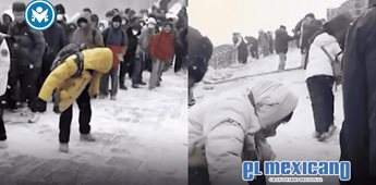 La Gran Muralla China queda cubierta de nieve y hielo tras nevada