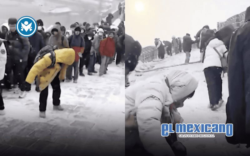 La Gran Muralla China queda cubierta de nieve y hielo tras nevada