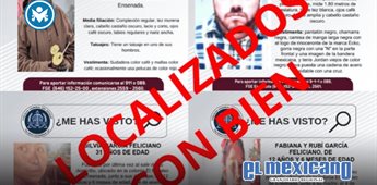 Localizan con vida a cinco personas reportadas como desaparecidas Localizan con vida a cinco personas reportadas como desaparecidas