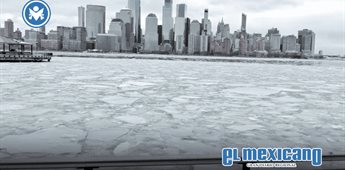 El río Hudson resiste la congelación pese a la ola de frío en Nueva York El río Hudson resiste la congelación pese a la ola de frío en Nueva York
