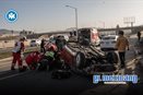 Conductor resulta lesionado tras volcarse en V&iacute;a R&aacute;pida Alamar