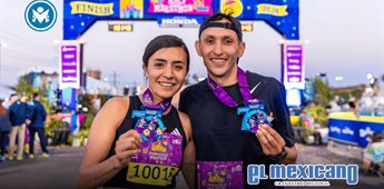 Pareja mexicana logra doble victoria en el Disneyland Half Marathon durante runDisney 2026