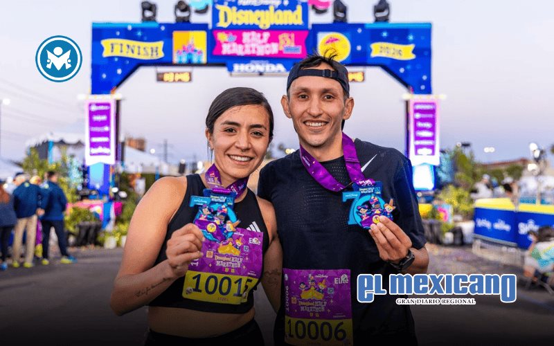 Pareja mexicana logra doble victoria en el Disneyland Half Marathon durante runDisney 2026 Pareja mexicana logra doble victoria en el Disneyland Half Marathon durante runDisney 2026