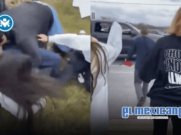 Estudiantes de Texas defienden a compa&ntilde;era de hombre con gorra de MAGA