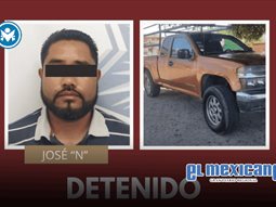 Detienen a hombre que conduc&iacute;a pickup con reporte de robo