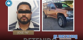Detienen a hombre que conduc&iacute;a pickup con reporte de robo