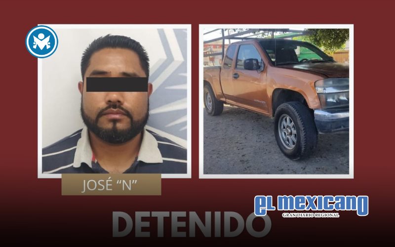 Detienen a hombre que conduc&iacute;a pickup con reporte de robo