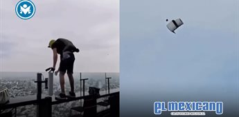 Joven burl&oacute; seguridad del Hotel Riu Plaza Guadalajara para lanzarse en paraca&iacute;das