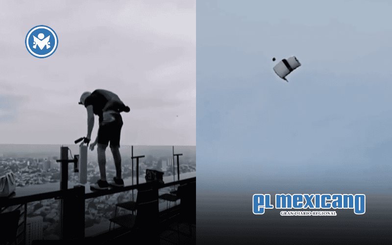 Joven burl&oacute; seguridad del Hotel Riu Plaza Guadalajara para lanzarse en paraca&iacute;das