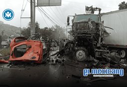 Registran choque a la altura del Ojo de Agua durante la noche