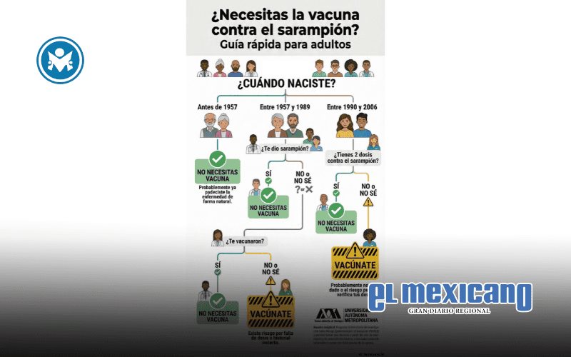 Adultos con dudas sobre sarampi&oacute;n: &iquest;Debes vacunarte?