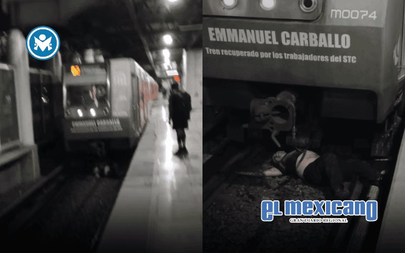 Hombre se arroja a las v&iacute;as del Metro Ecatepec y sobrevive