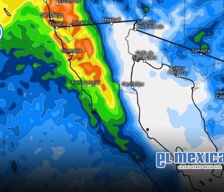 Alertan por lluvias fuertes y vientos en Baja California desde este lunes