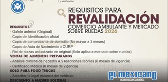 Inicia revalidaci&oacute;n de permisos para comercio ambulante y mercados sobre ruedas