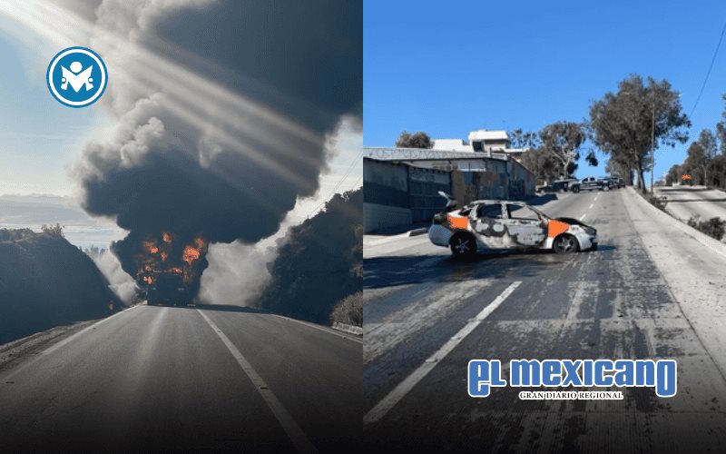 Se registran bloqueos carreteros en Baja California tras ola de violencia nacional Se registran bloqueos carreteros en Baja California tras ola de violencia nacional