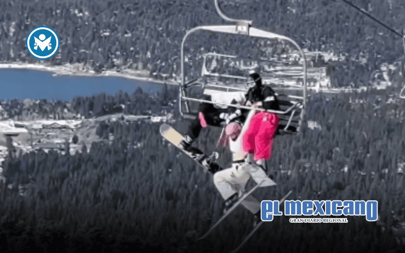 Esquiadora queda suspendida a 400 metros en telesilla de California y sobrevive sin lesiones graves