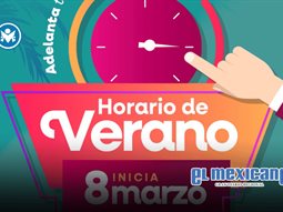 Horario de verano inicia este 8 de marzo