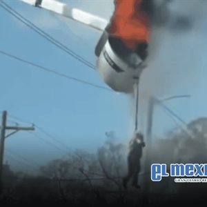 Trabajador queda atrapado en canastilla mientras su cami&oacute;n se incendia en Louisiana