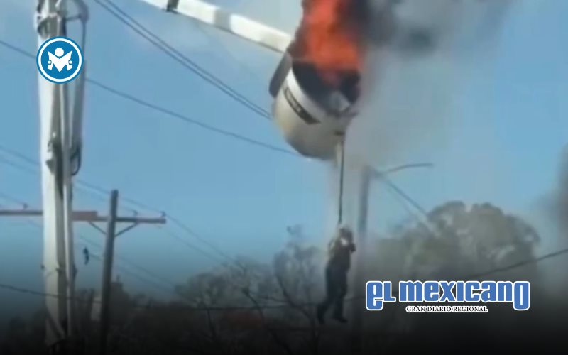 Trabajador queda atrapado en canastilla mientras su cami&oacute;n se incendia en Louisiana