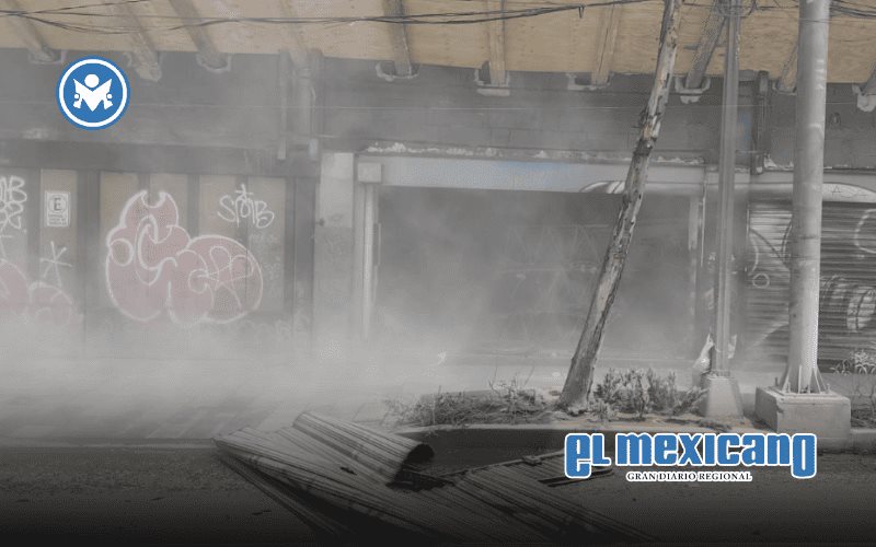 Colapsa edificio cerca del Metro San Antonio Abad