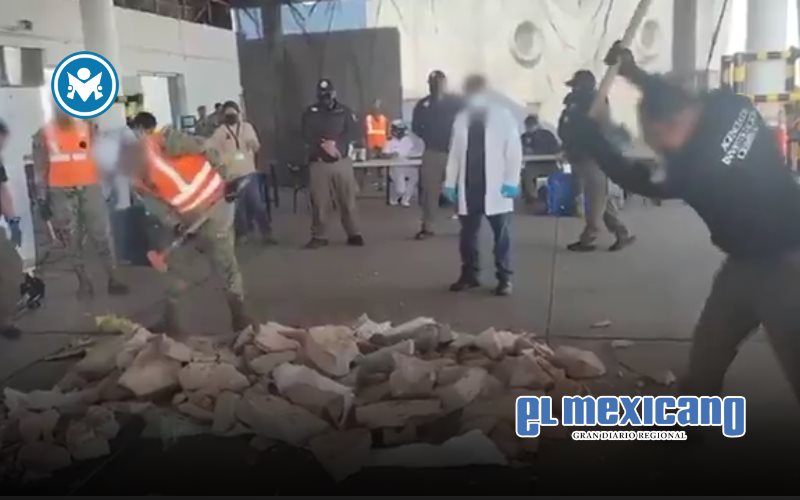 Hallan droga oculta en piedras de laja en puerto Veracruz