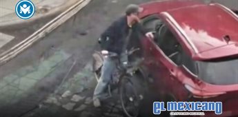 Ciclista franc&eacute;s golpea a conductora tras discusi&oacute;n por ciclov&iacute;a en la Roma-Condesa