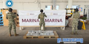 Decomisan m&aacute;s de 200 kilos de metanfetamina y coca&iacute;na ocultos en piedras de laja en puerto de Veracruz
