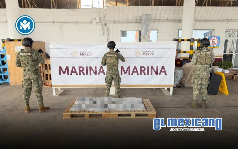 Decomisan m&aacute;s de 200 kilos de metanfetamina y coca&iacute;na ocultos en piedras de laja en puerto de Veracruz