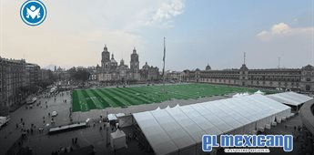Z&oacute;calo buscar&aacute; R&eacute;cord Guinness con cancha de futbol gigante