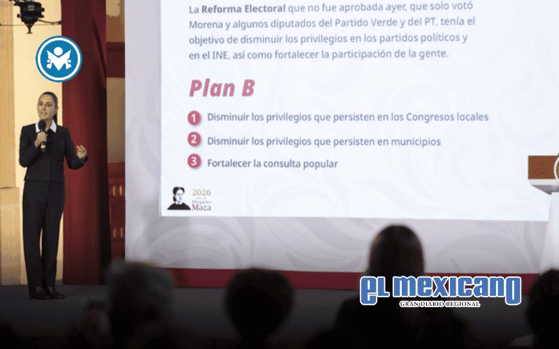 Sheinbaum anuncia Plan B de reforma electoral para recortar privilegios y fortalecer consulta popular Sheinbaum anuncia Plan B de reforma electoral para recortar privilegios y fortalecer consulta popular