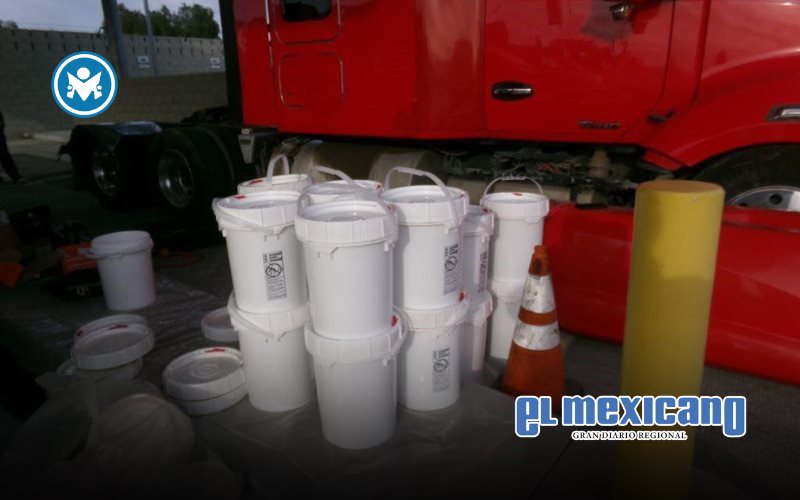 Decomisan m&aacute;s de 400 kilos de metanfetamina l&iacute;quida ocultos en tr&aacute;iler en la Garita de Otay