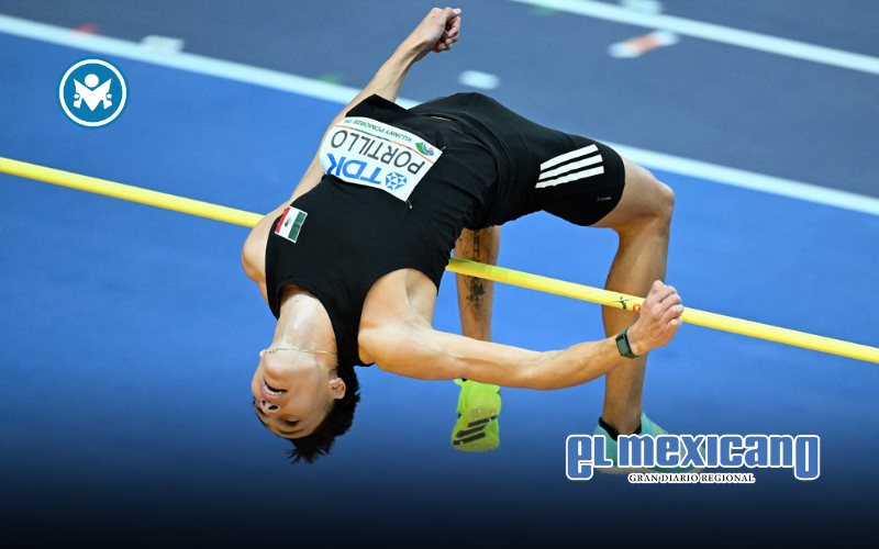 Erick Portillo hace historia con salto de 2.30 metros y gana plata mundial indoor