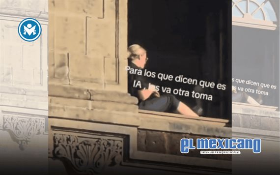 Mujer tomando el sol en Palacio Nacional s&iacute; era real