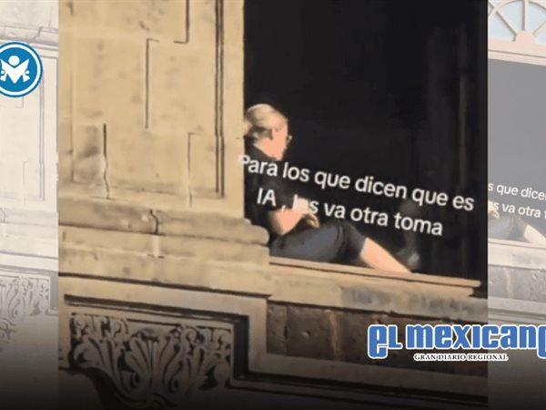 Mujer tomando el sol en Palacio Nacional s&iacute; era real