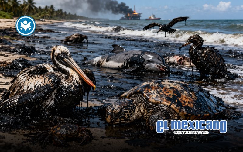 Derrame petrolero se extiende por 630 km en el Golfo de M&eacute;xico y genera alerta ambiental