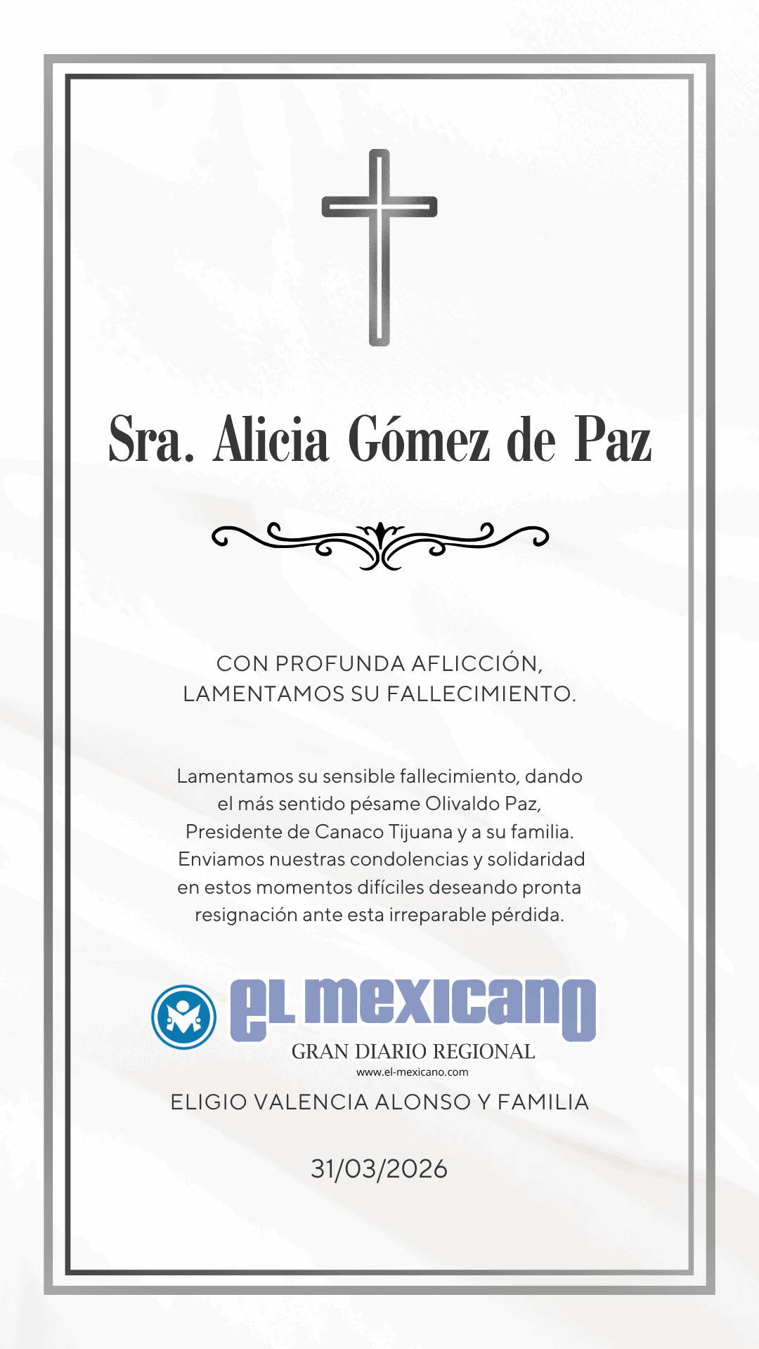 Alicia G&oacute;mez de Paz