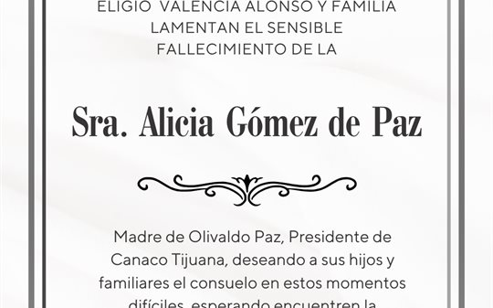 Alicia G&oacute;mez de Paz