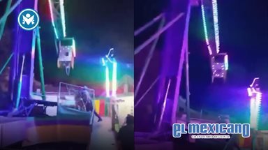 Joven cae de juego mec&aacute;nico en feria de Ometepec