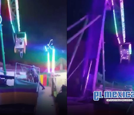 Joven cae de juego mec&aacute;nico en feria de Ometepec
