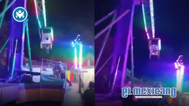 Joven cae de juego mec&aacute;nico en feria de Ometepec