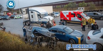 Choque m&uacute;ltiple en bulevar Aeropuerto deja da&ntilde;os materiales y una persona detenida