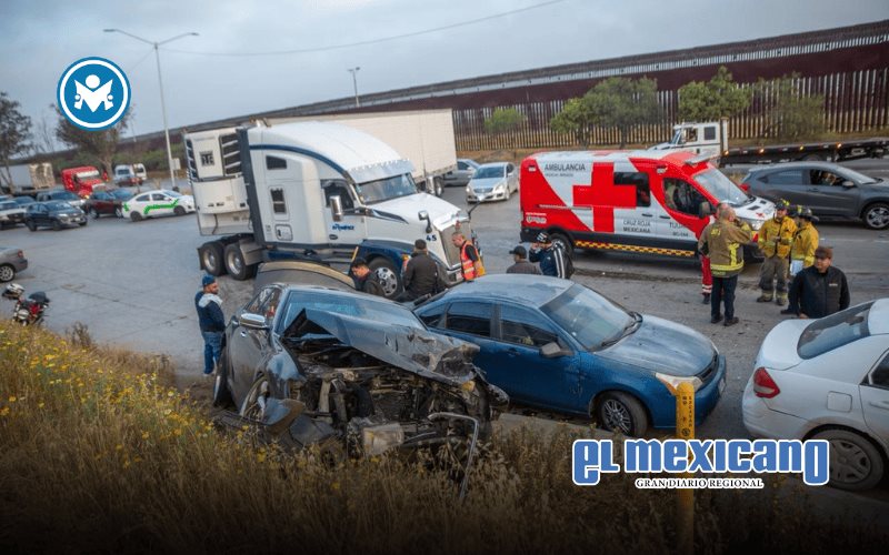 Choque m&uacute;ltiple en bulevar Aeropuerto deja da&ntilde;os materiales y una persona detenida