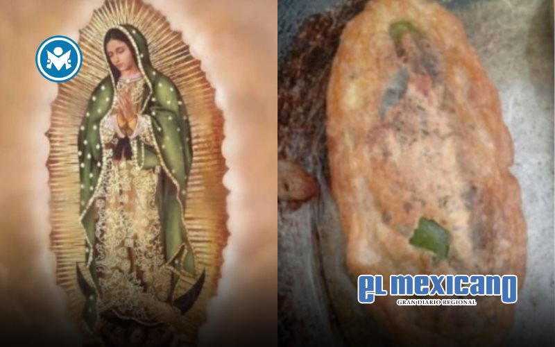 Viralizan supuesta aparici&oacute;n de la Virgen de Guadalupe en un chile relleno