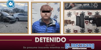 Detienen a joven armado tras chocar y amenazar a conductor
