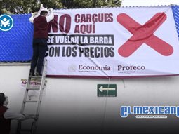 Profeco exhibe gasolineras con precios altos y coloca lonas de advertencia en operativo nacional