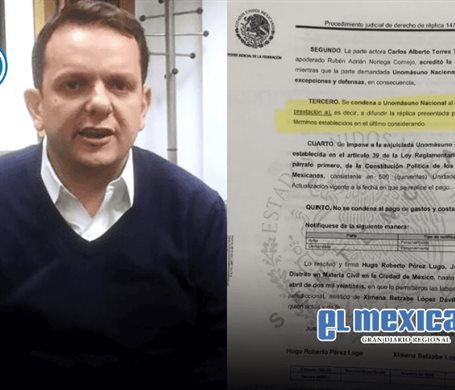 Juez condena a unom&aacute;suno por negar derecho de r&eacute;plica a Carlos Torres