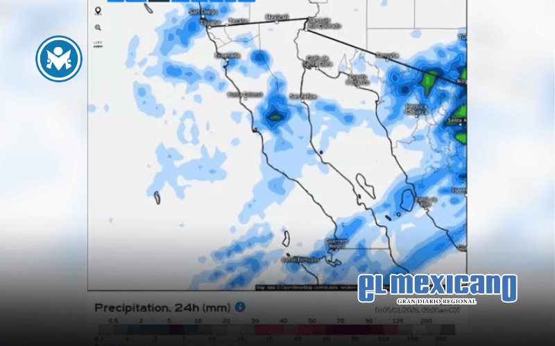 Advierten lluvias y vientos fuertes en Baja California