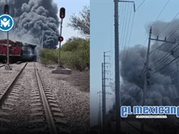 Choque de tren y pipa deja explosi&oacute;n mortal en Quer&eacute;taro