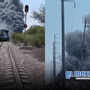 Choque de tren y pipa deja explosi&oacute;n mortal en Quer&eacute;taro